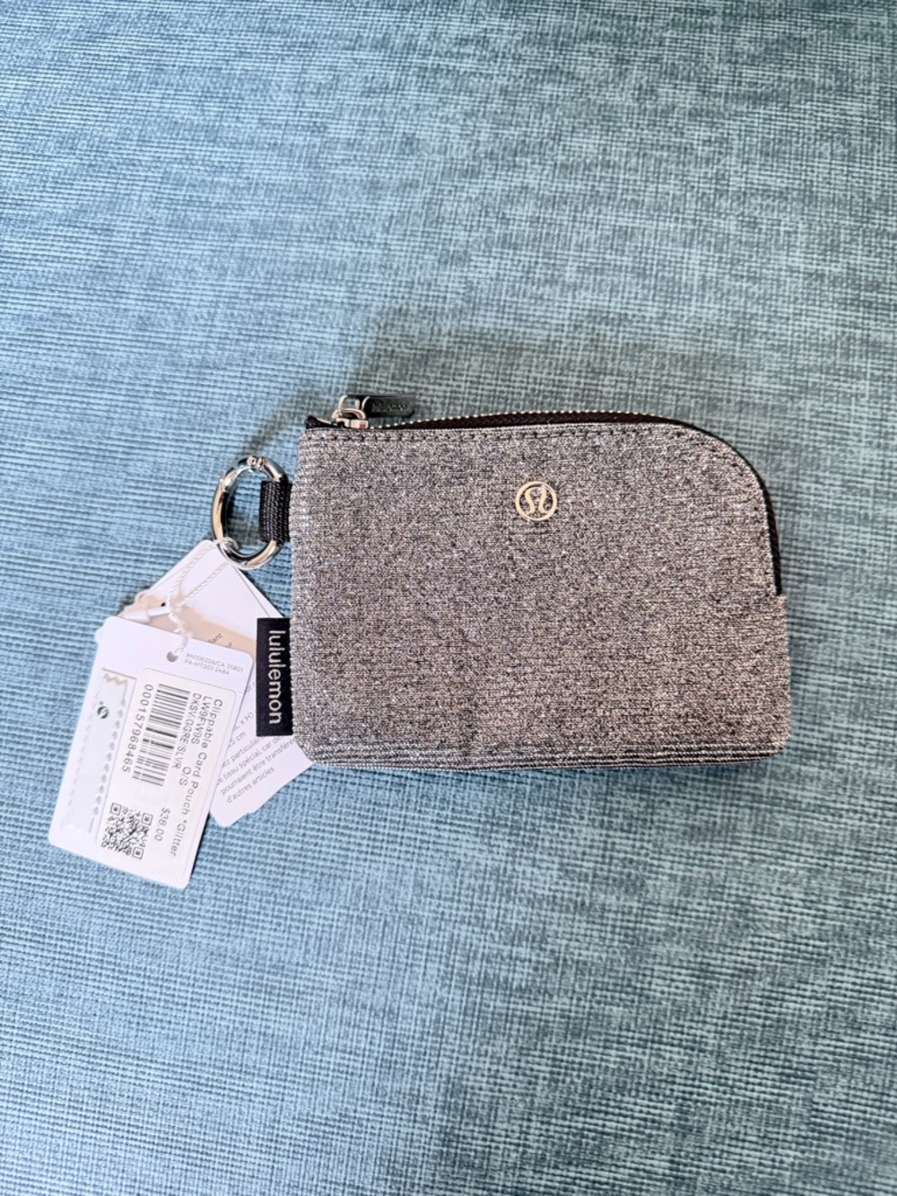lululemon Glitter Clippable Card Pouch